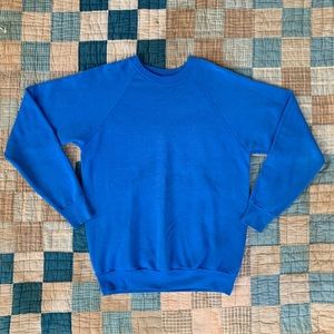 Vintage Fruit of the Loom Blue Pullover Sweatshirt